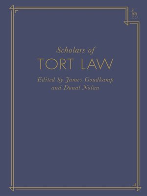 cover image of Scholars of Tort Law